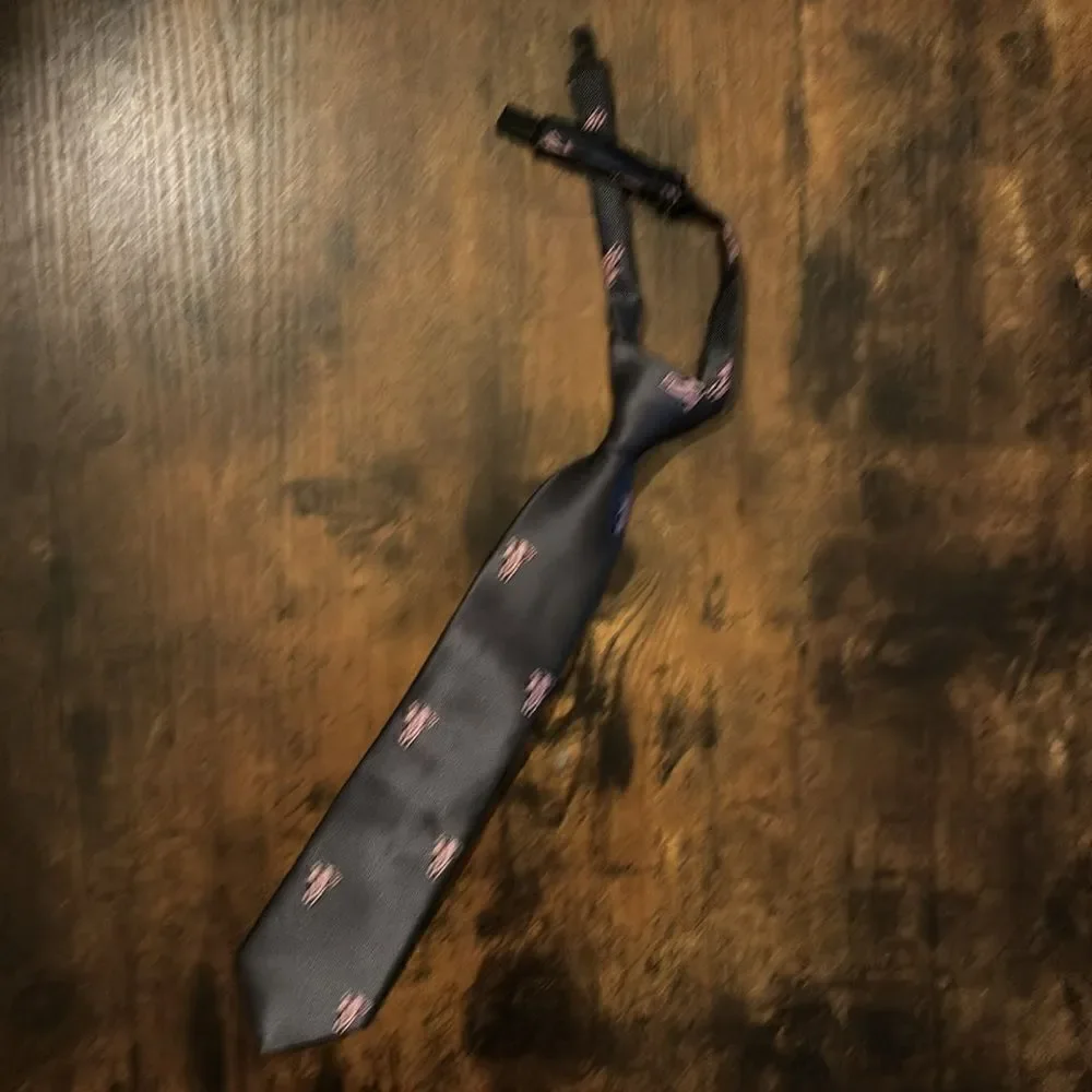 HISDERN Pink Elephant Tie for Boy / Clip in/ New No Tags